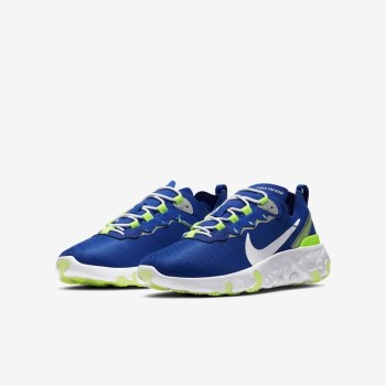 Nike Renew Element 55 - Nagyobb Gyerek Utcai Cipő - Kék/Zöld/Világos Szürke/Fehér